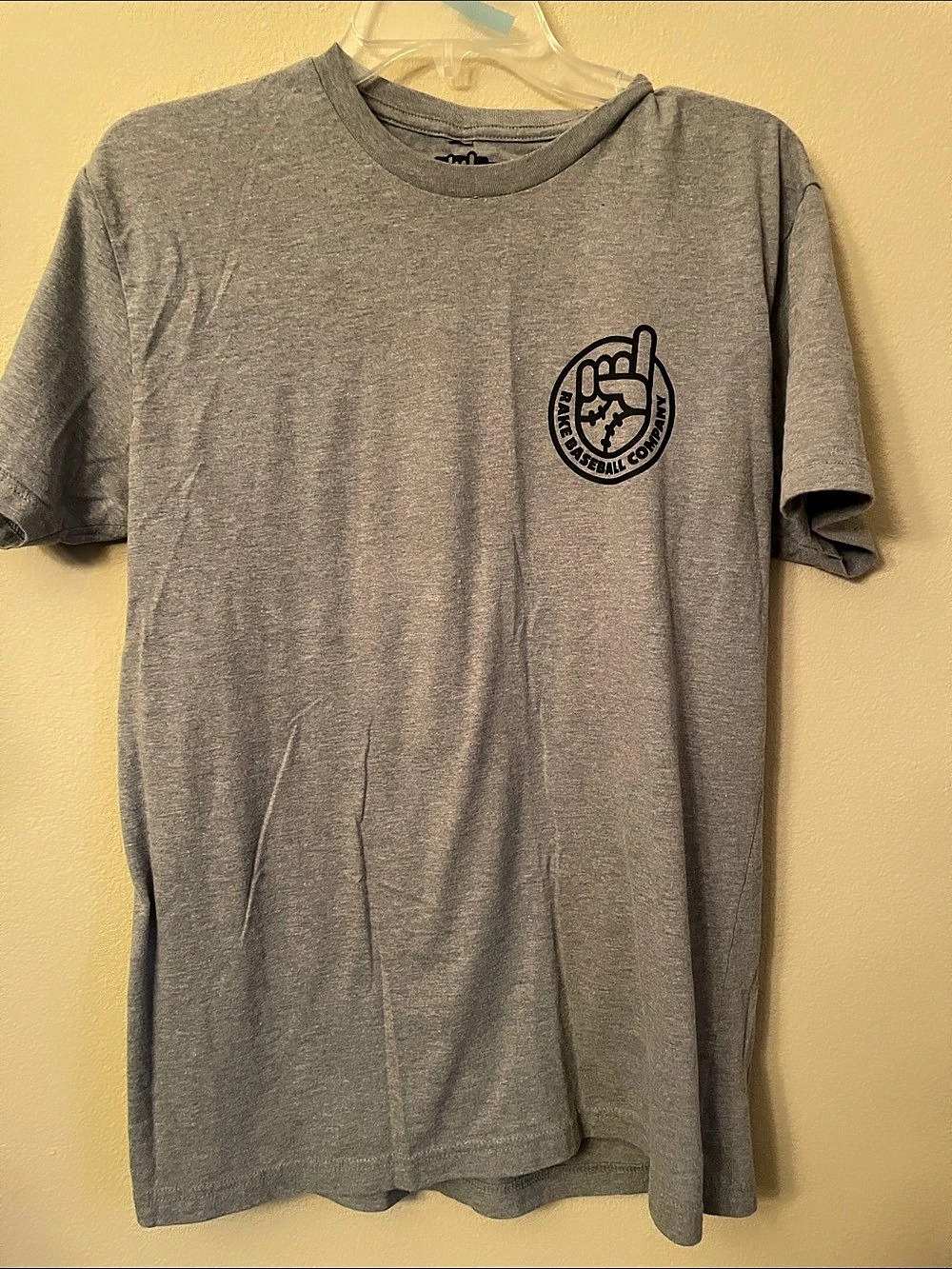 Rake BSB Men's Gray Graphic Tee Size Medium
